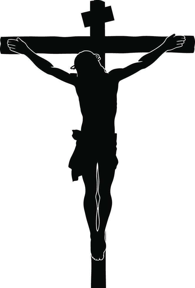 Crucifixion silhouette religious image vector