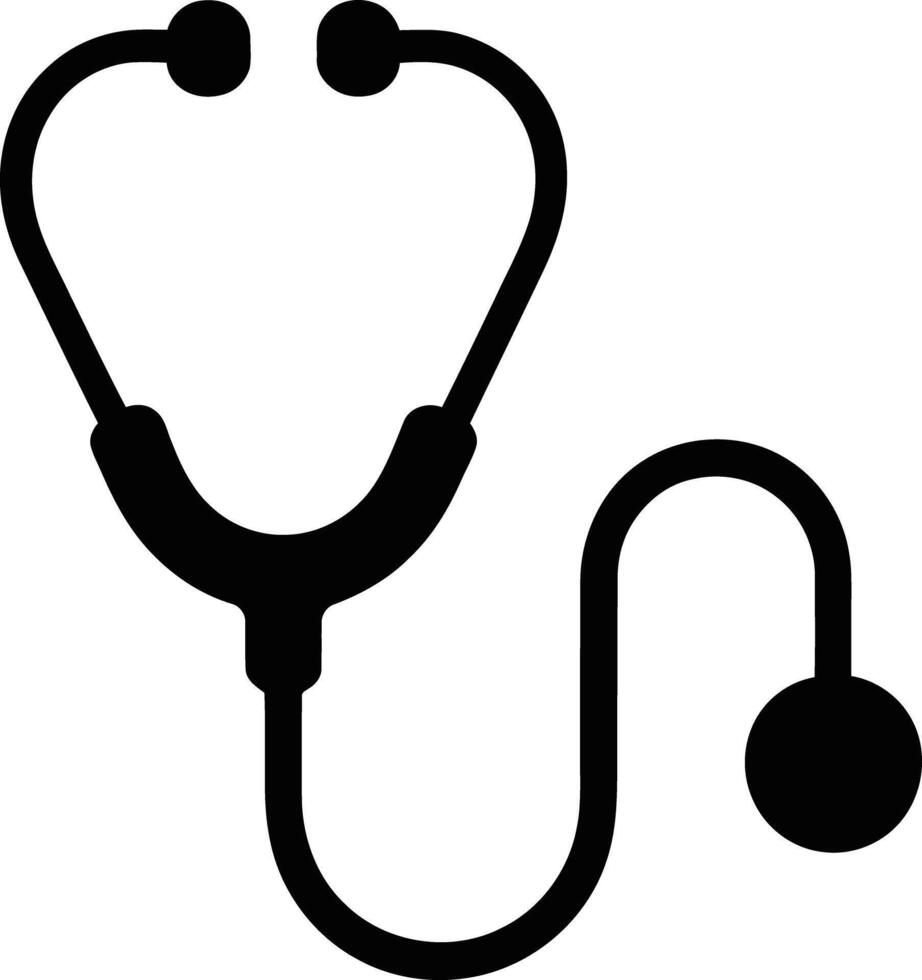 Simple stethoscope icon medical healthcare symbol vector
