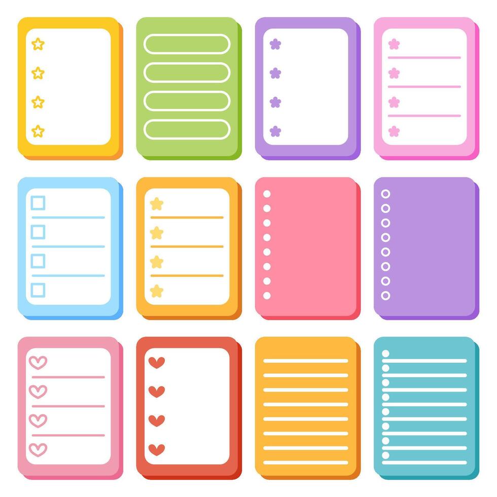 Collection of Simple Minimalist Note vector