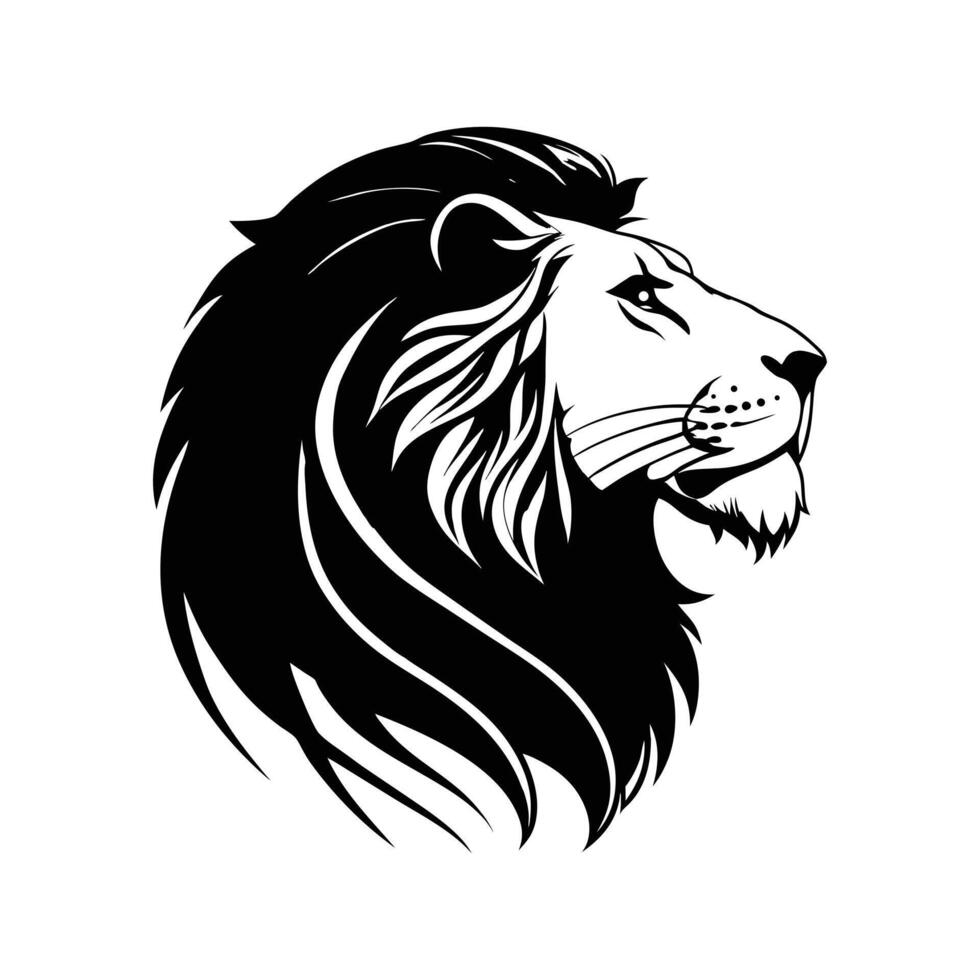 Lion head icon logo design vector