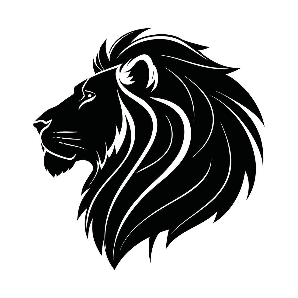 Lion head icon logo vector