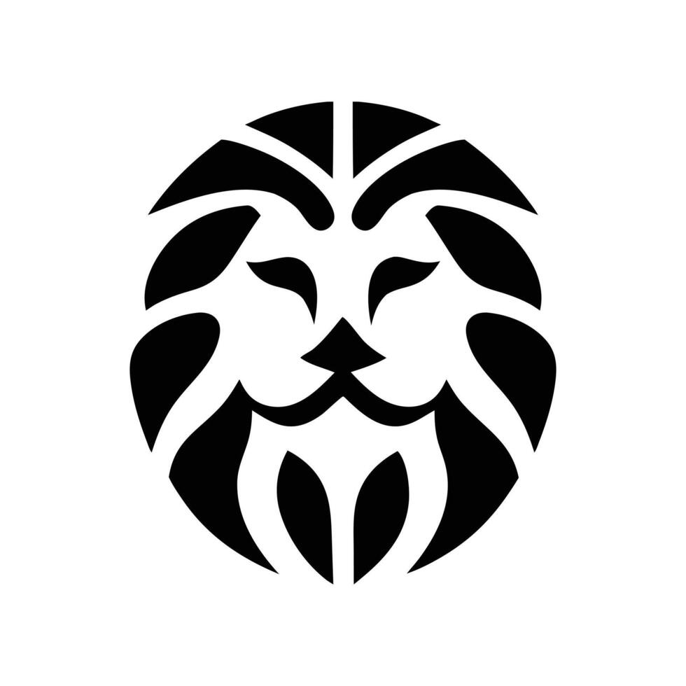 Abstract Lion Head Logo Design vector