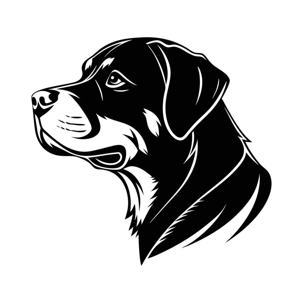 Dog head silhouette design vector