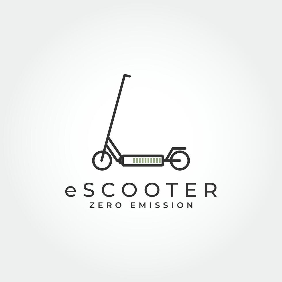 electric scooter icon illustration simple design element logo template vector