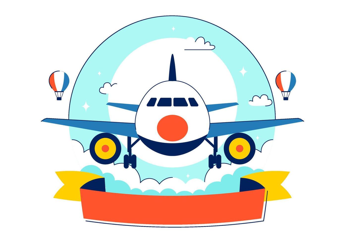 Commemorative Illustration of National Aviation Day with Plane and Sky for First Flight Tribute vector