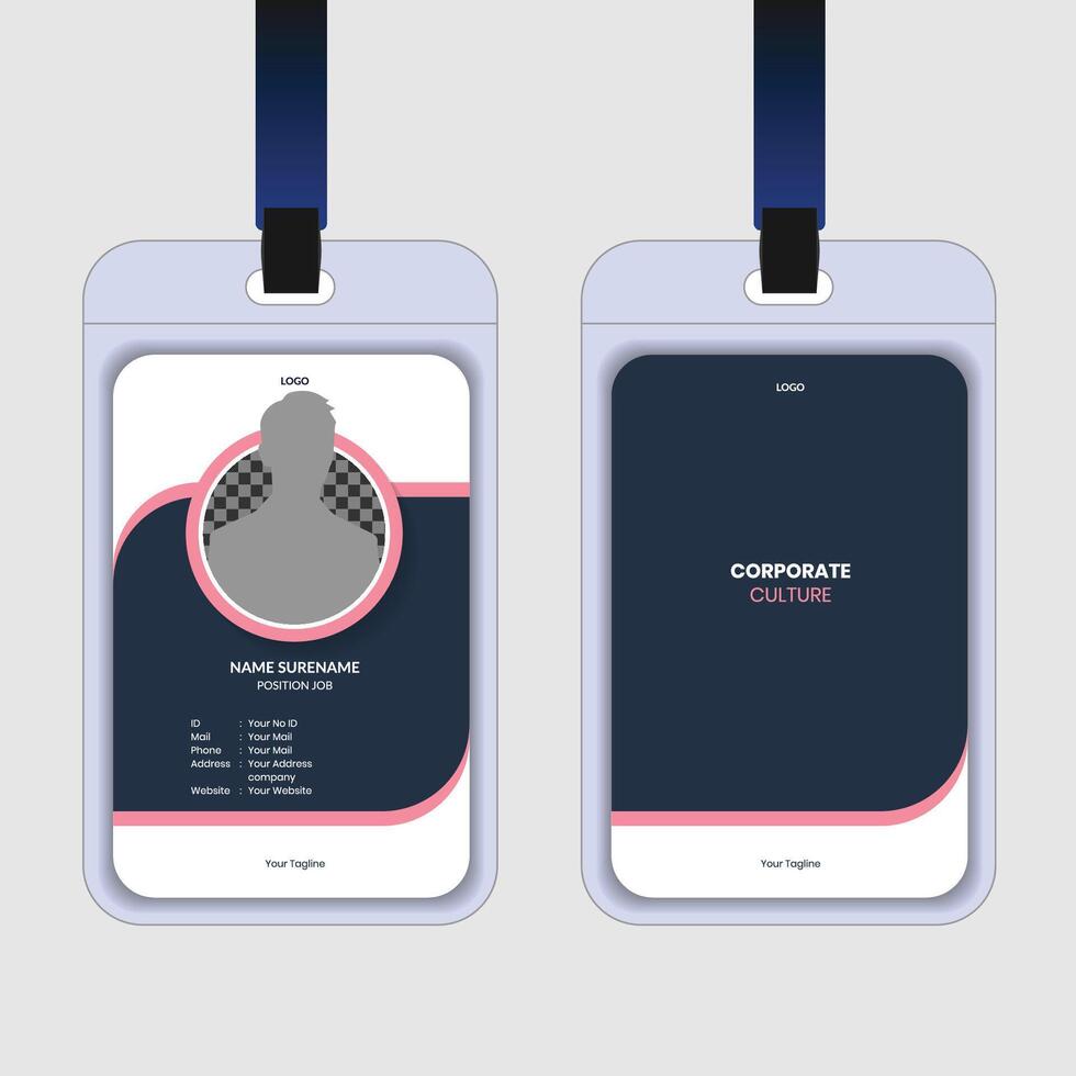 Modern and clean business id card template. professional id card design template with professional color. corporate modern business id card design template vector