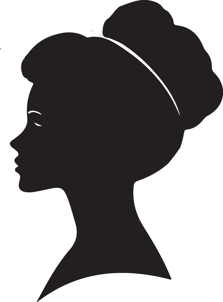 silhouette of a girl art vector