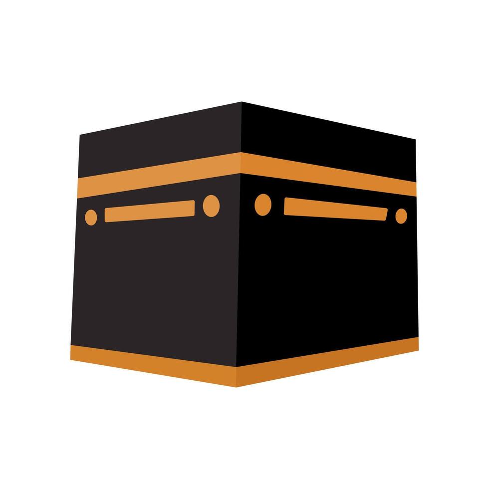 Ka'bah Building for Islamic decorations for greeting cards vector
