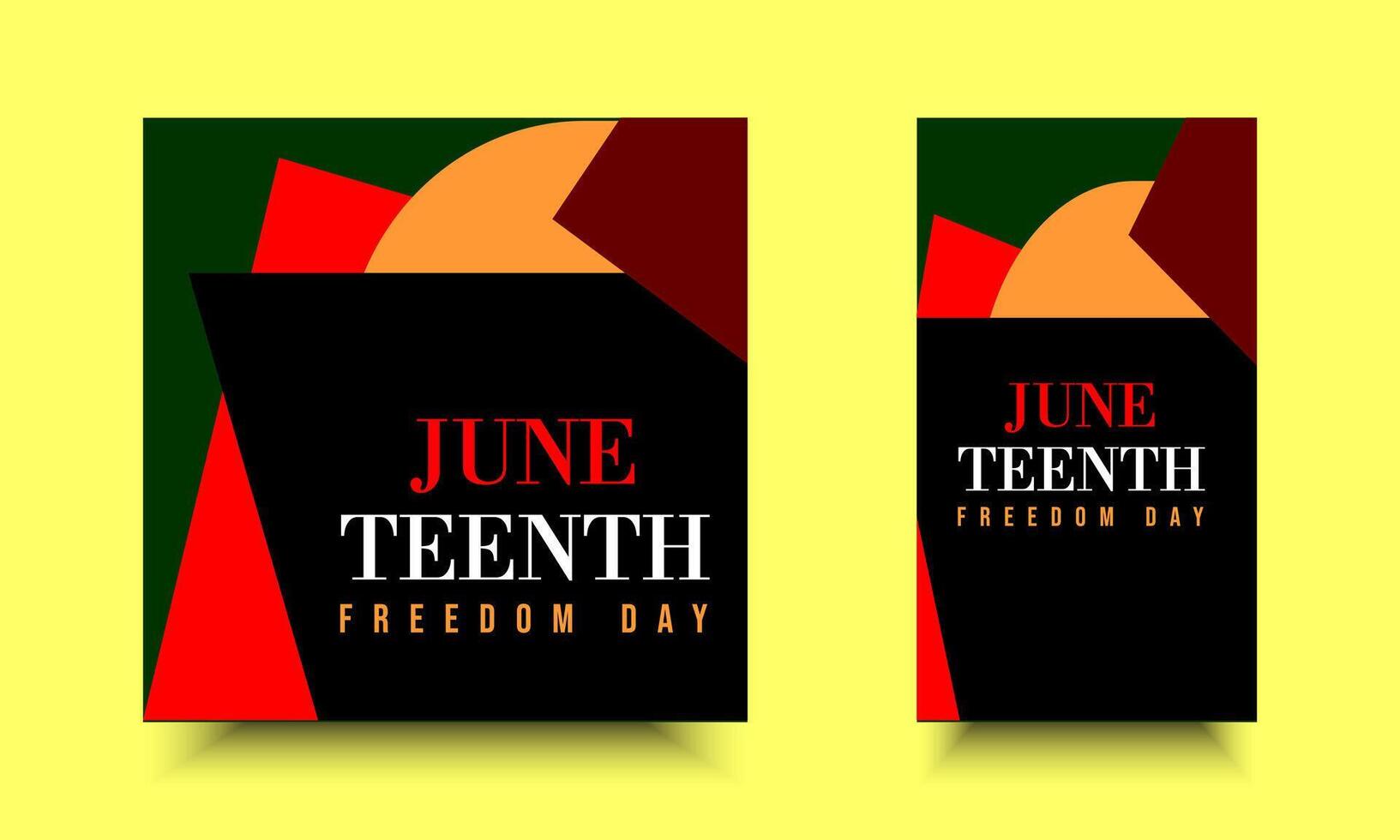Juneteenth Freedom Day abstract illustration. Social media design for web, campaign, annual events June 19 vector