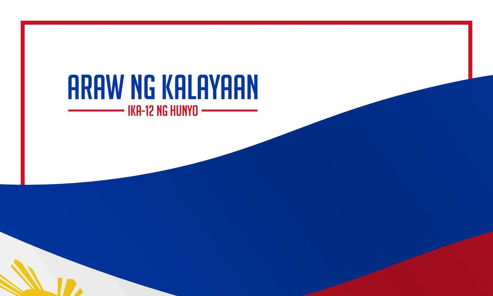 Waving flag design for Philippines independence day vector