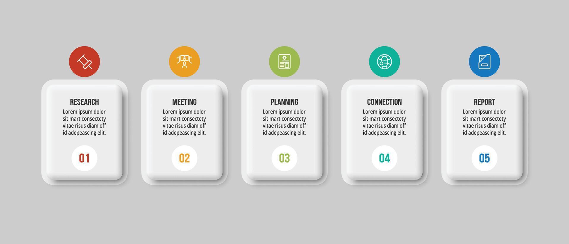 Business concept with step. vector