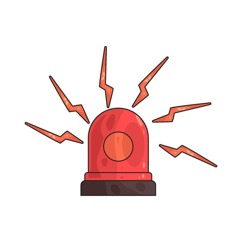 Illustration of siren light vector