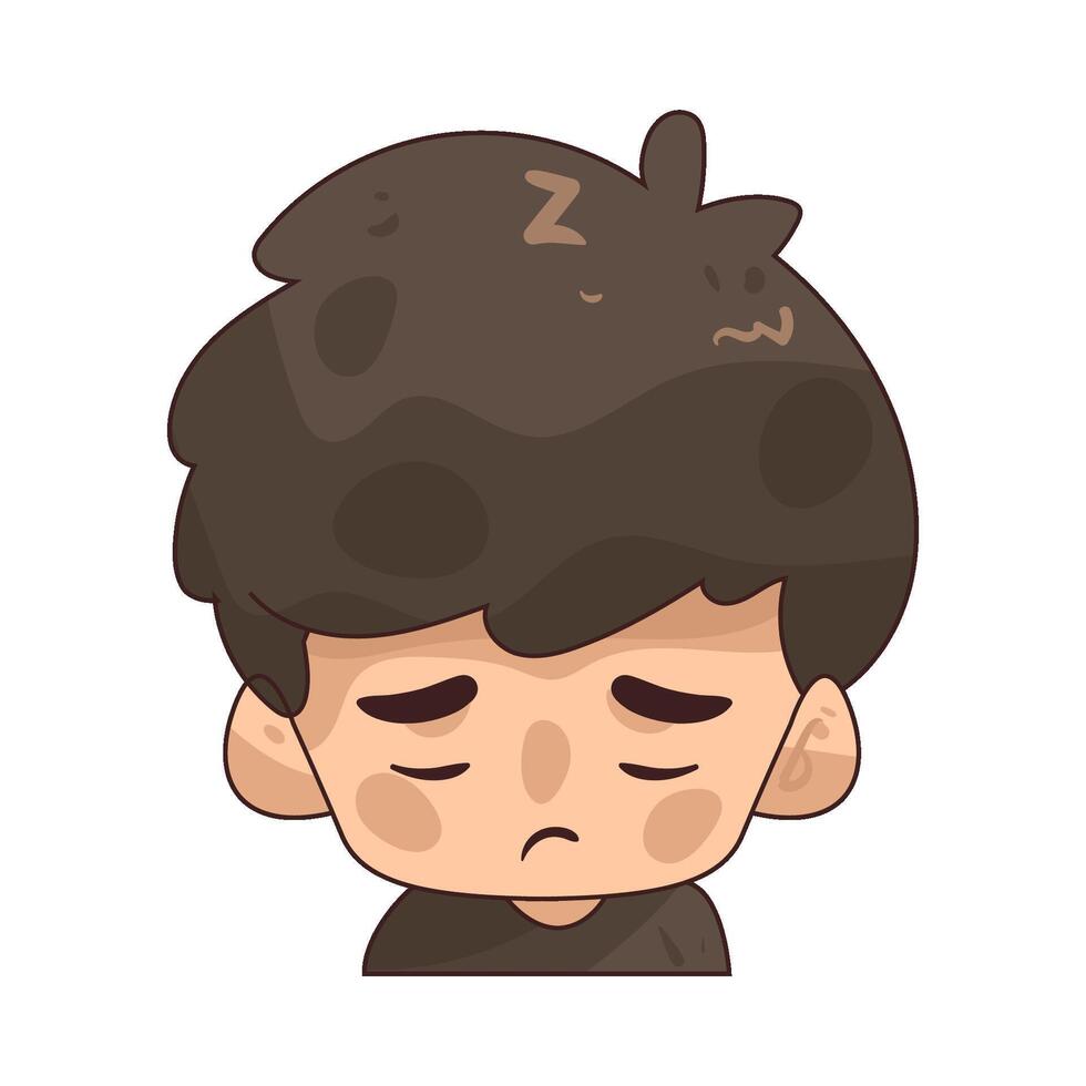 sad boy illustration vector