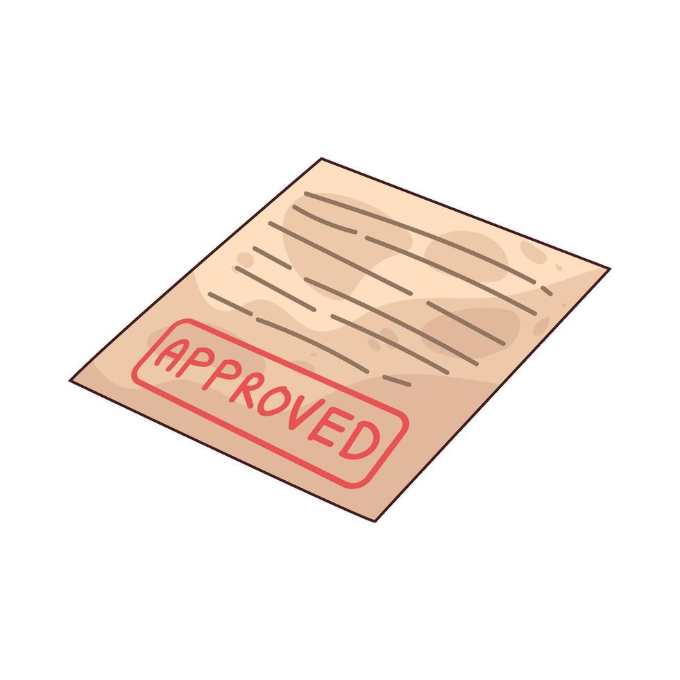 illustration of a approved file vector