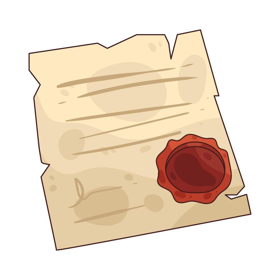 certificate with seal vector