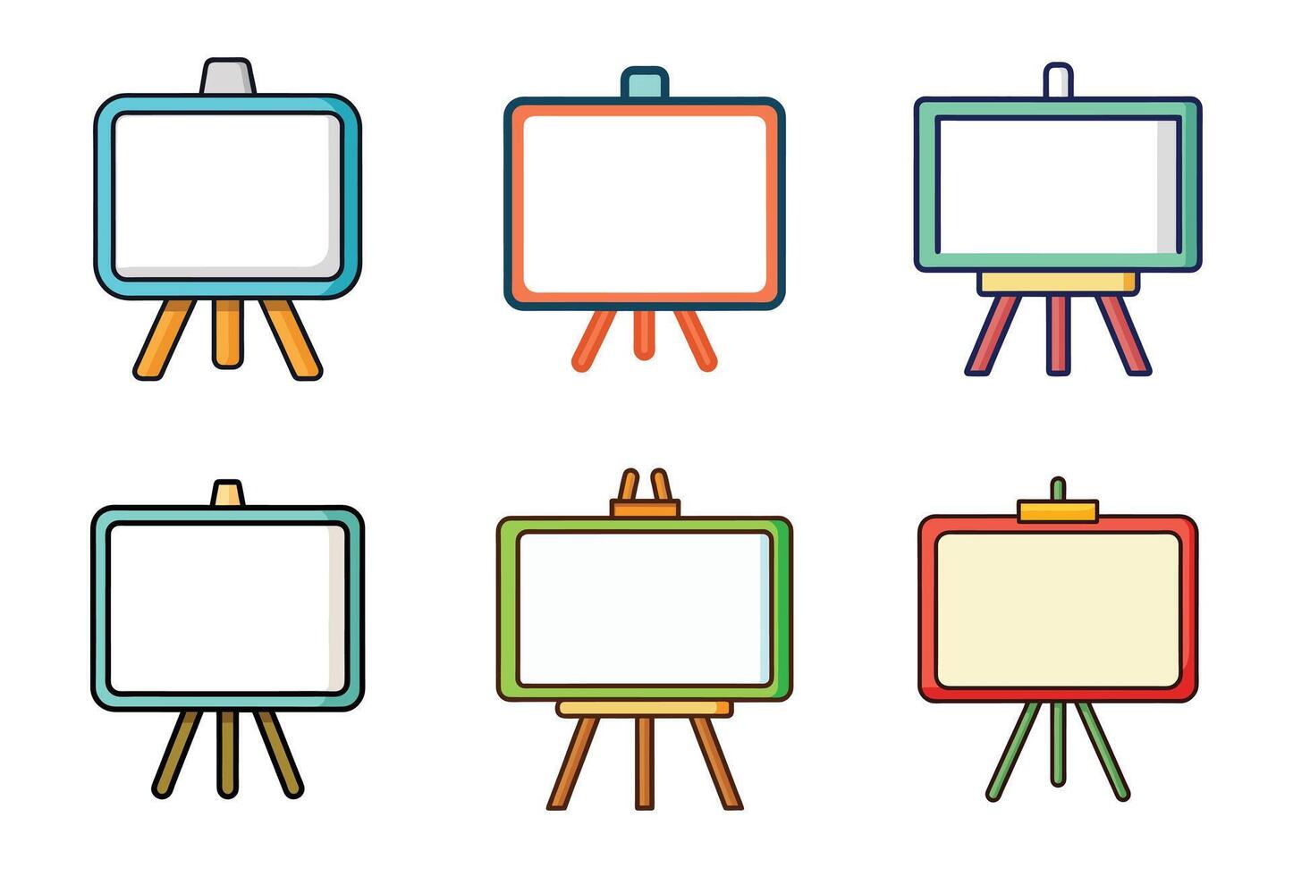 Art easel set of different easel easel easel easel easel easel eas vector