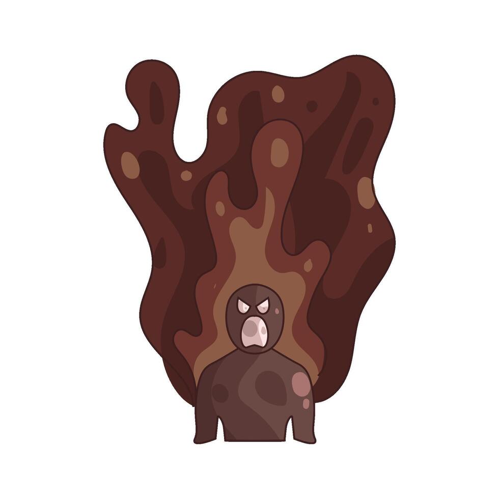 Inner screaming illustration vector
