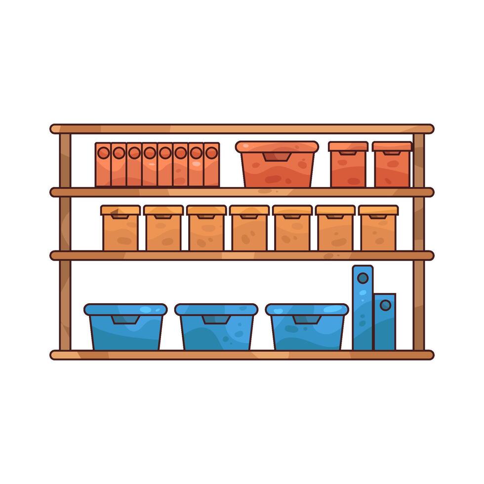 illustration of storage rack vector