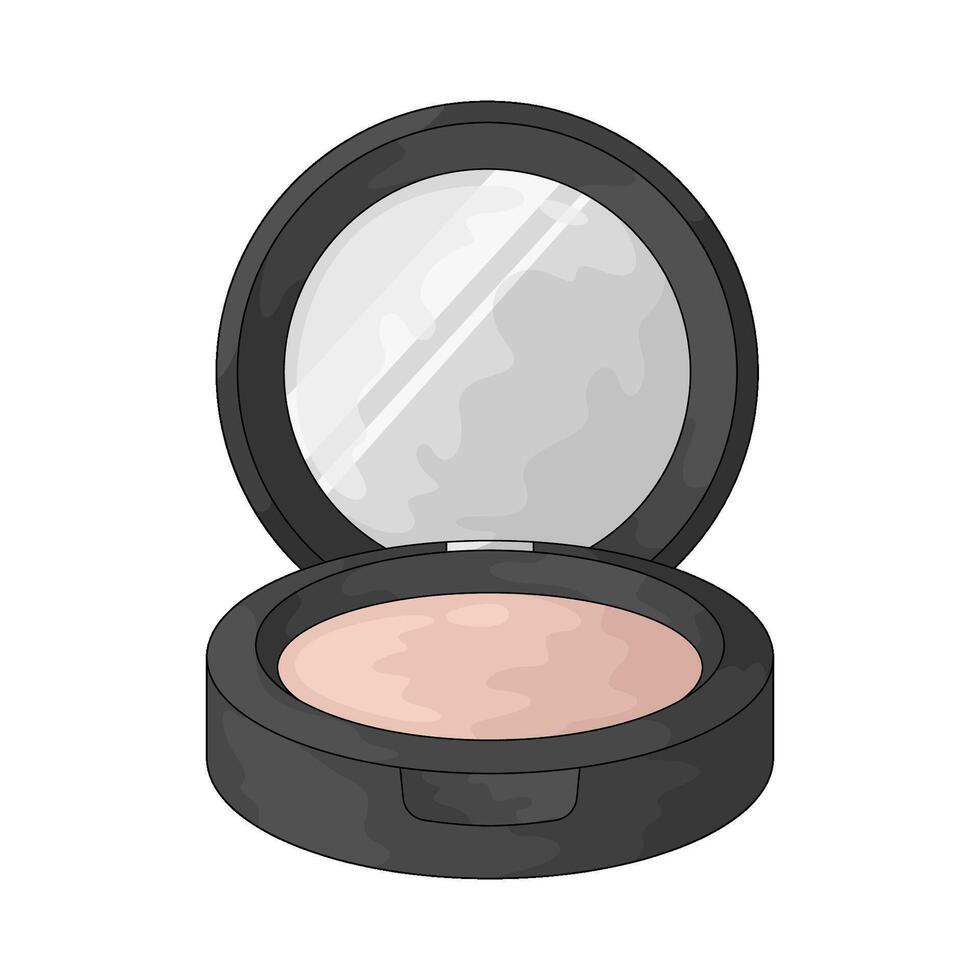 compact powder with mirror vector
