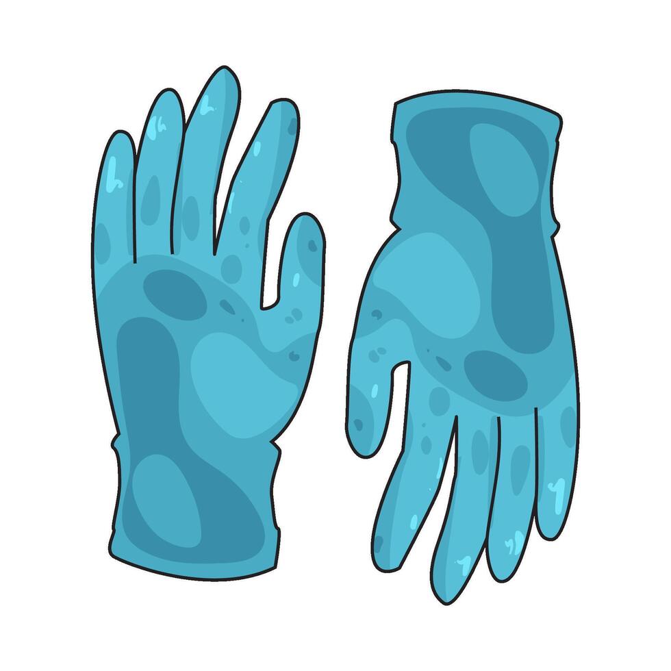 Illustration of safety rubber gloves vector