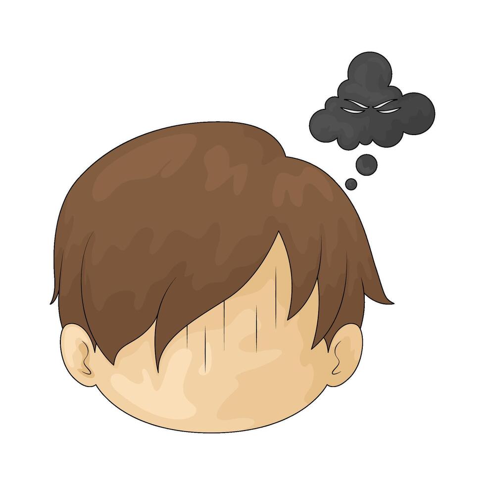 anger boy illustration vector