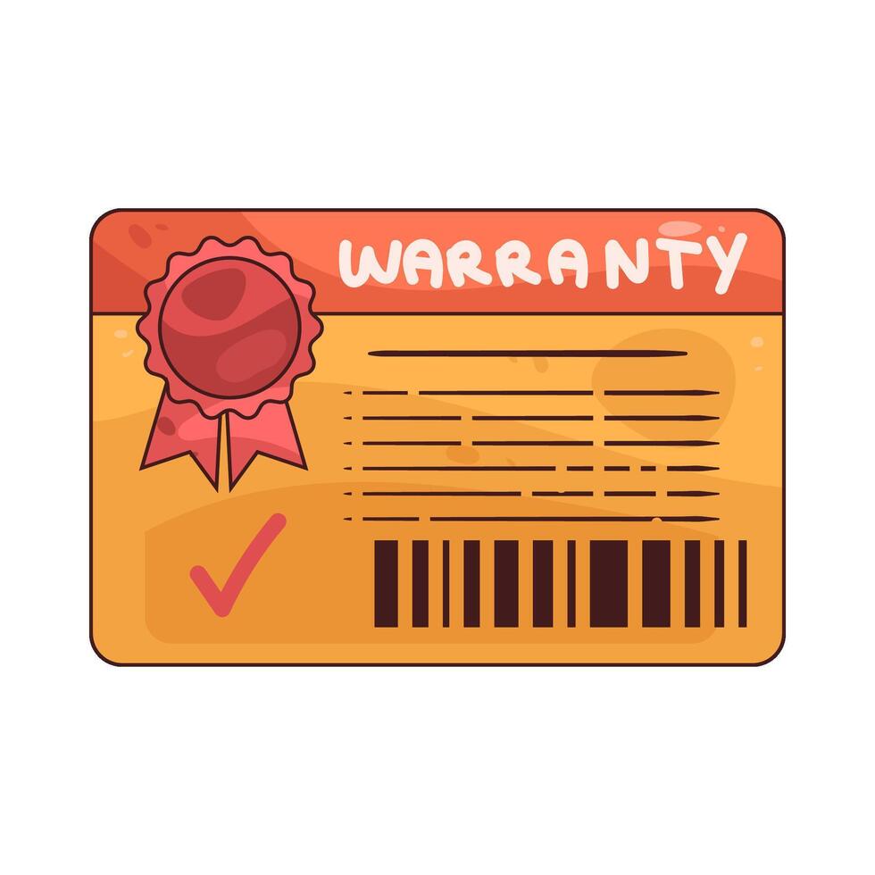 illustration of warranty card vector