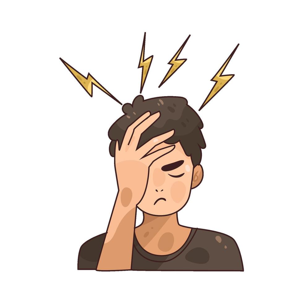 Stressed Mind Man vector