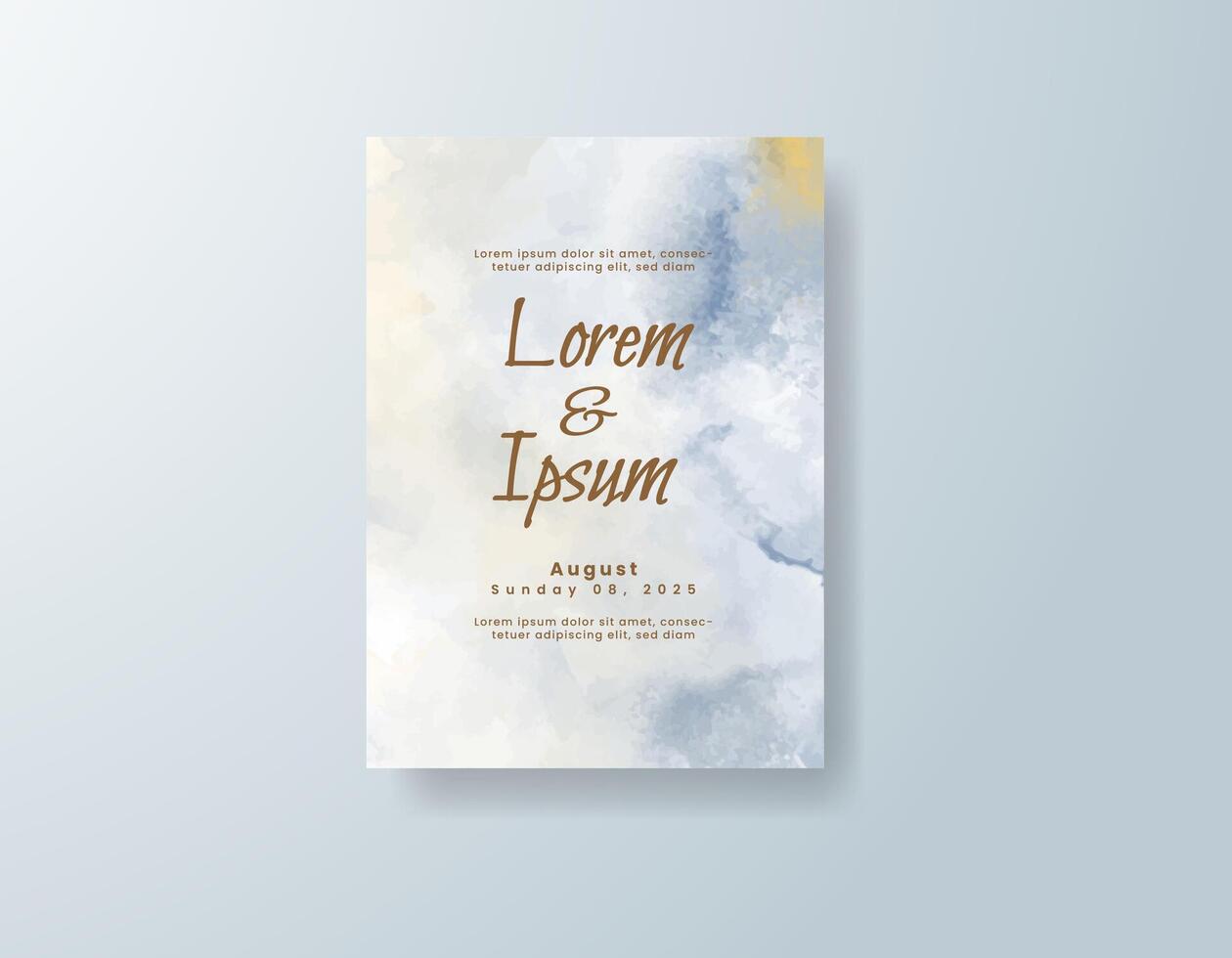 Greenery invitation suite with transparent layers vector
