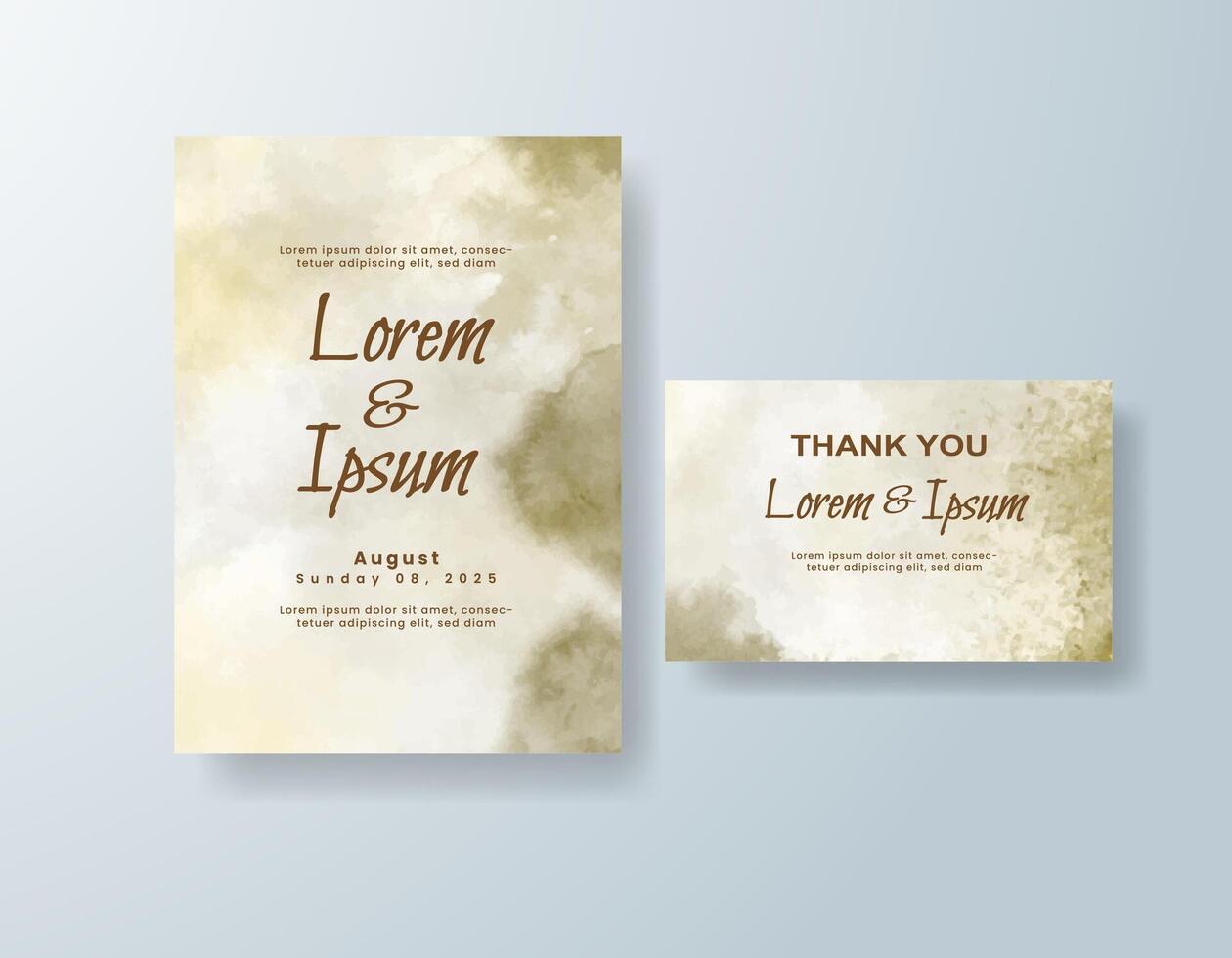 Elegant invitation template with artistic brush strokes vector
