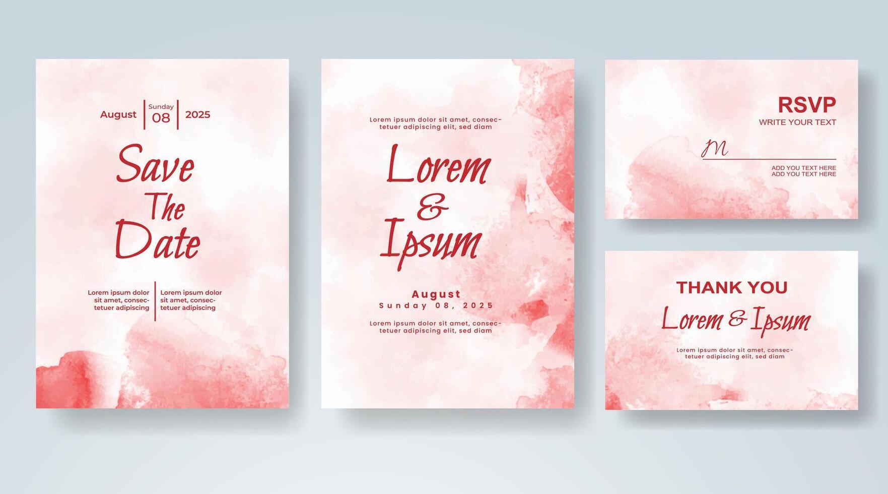 Pastel save the date card with transparent layers vector