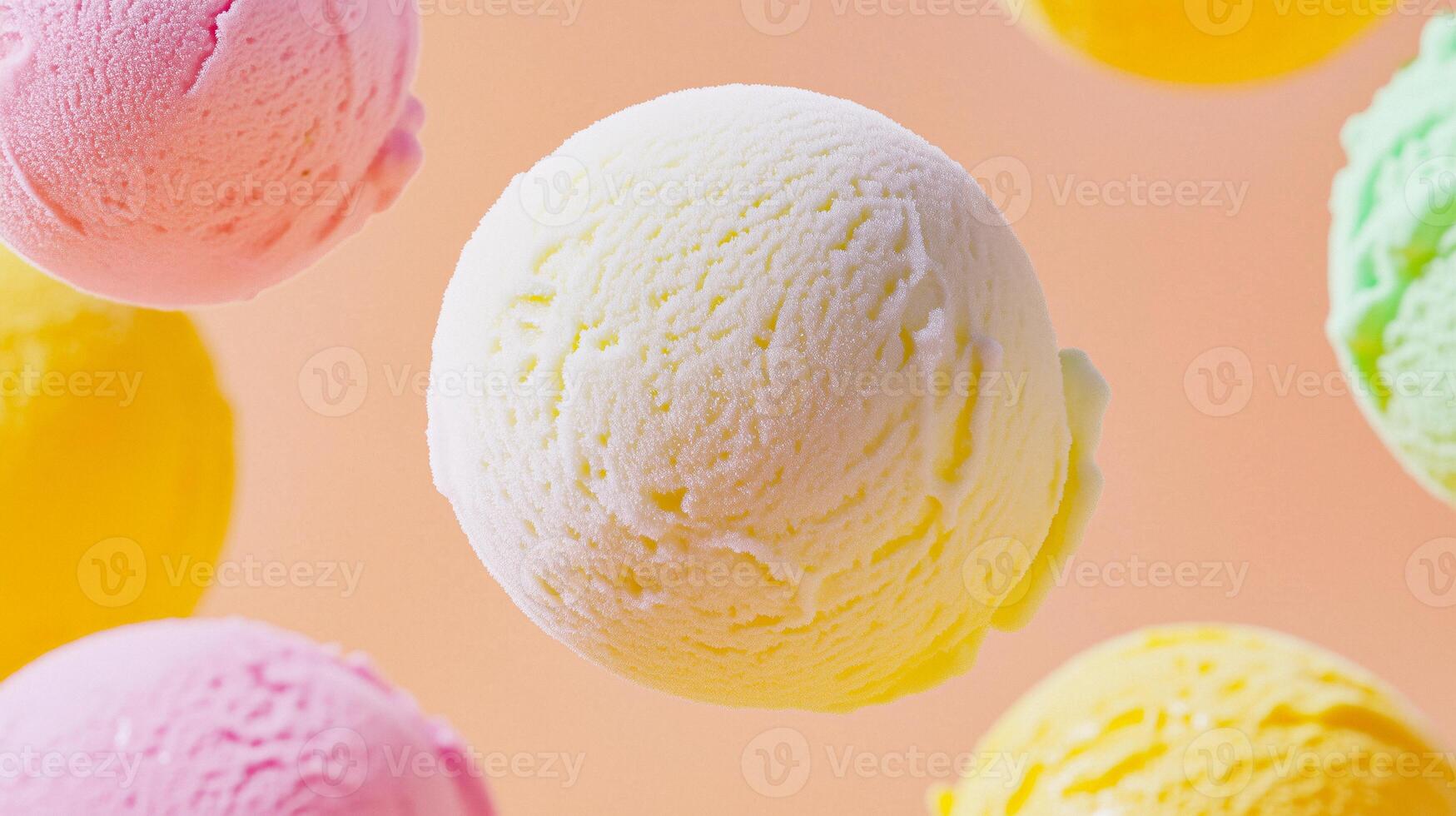 surreal and modern composition showcasing vegetable-inspired ice cream photo
