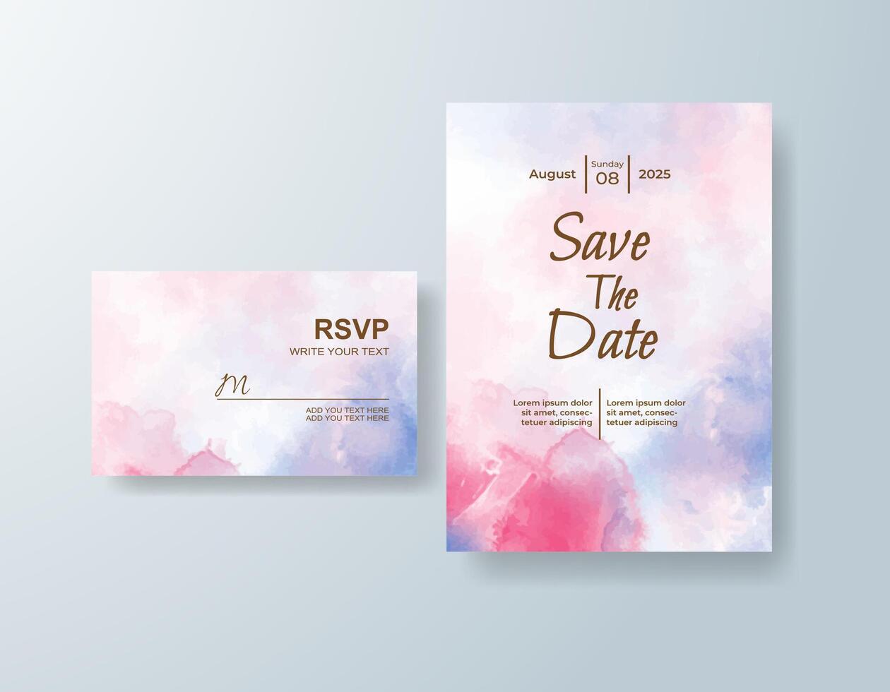 Blush Pink digital invite with transparent layers vector
