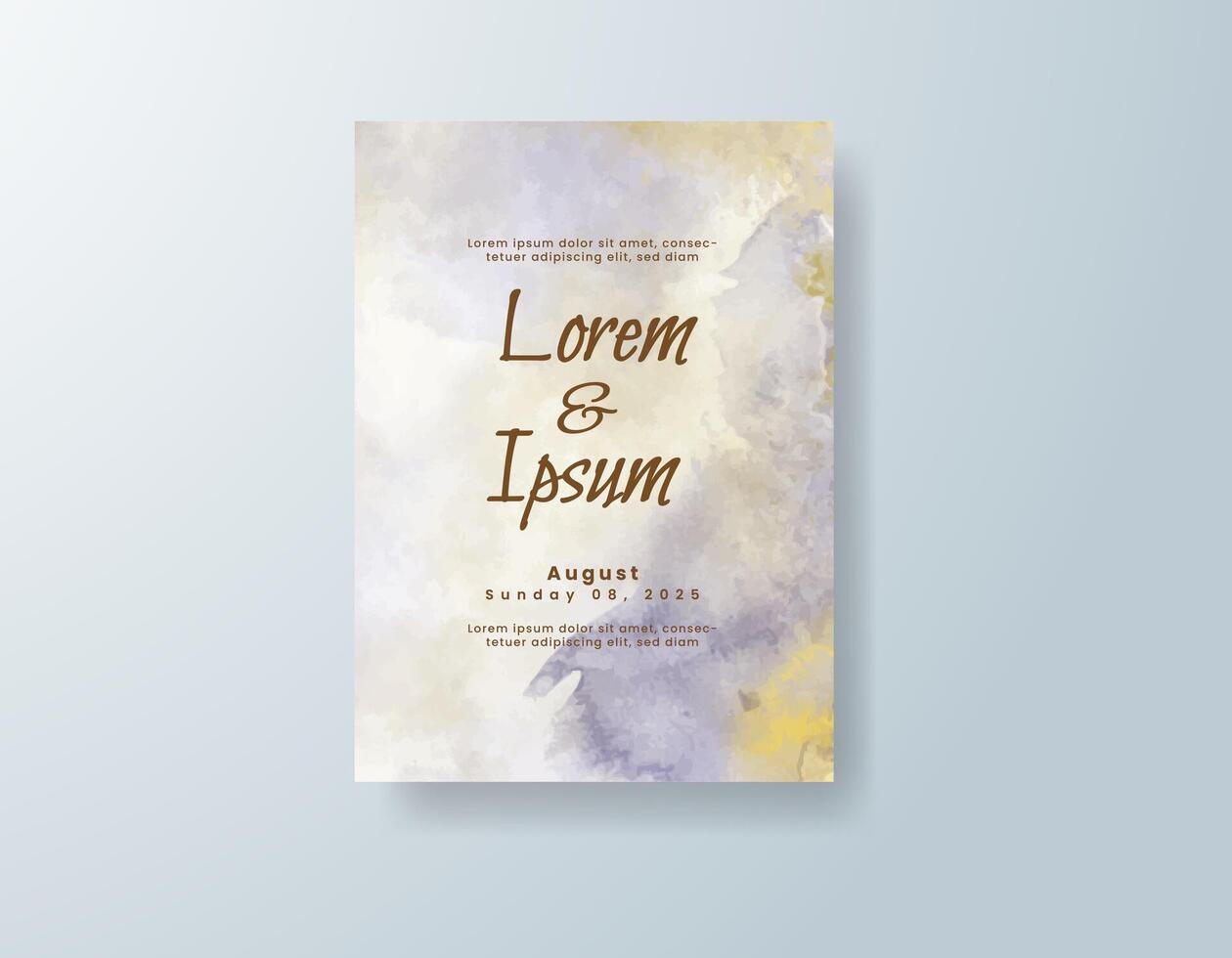 Gold-Accented printable invitation with soft pastel tones color vector