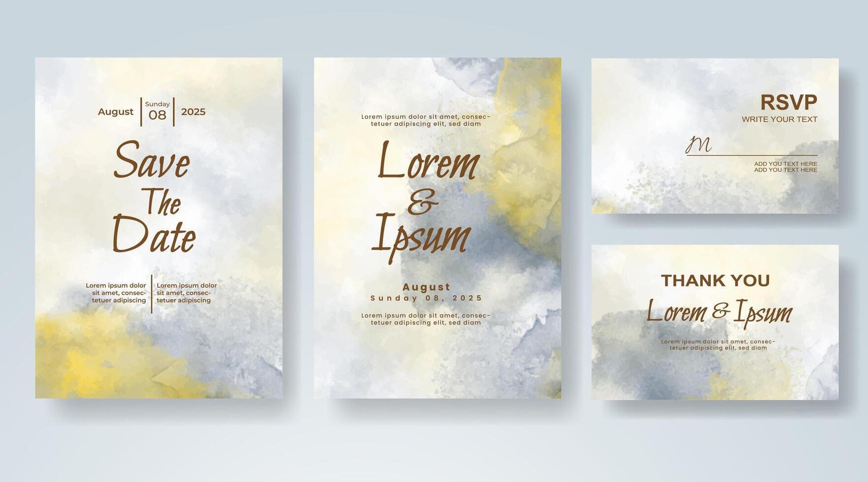 Greenery RSVP card with canvas texture vector