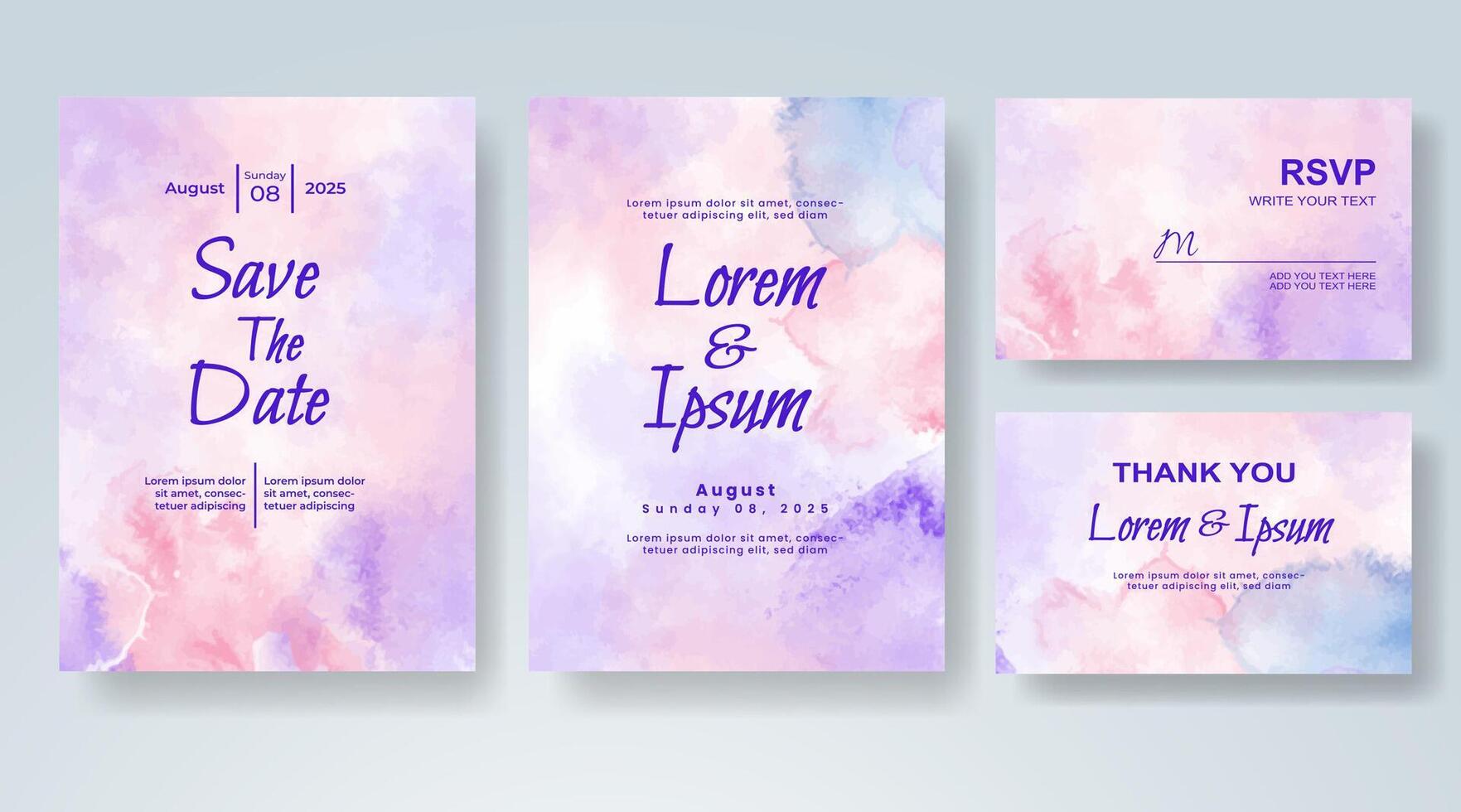 Blush Pink invitation suite with dreamy compo for yousition vector