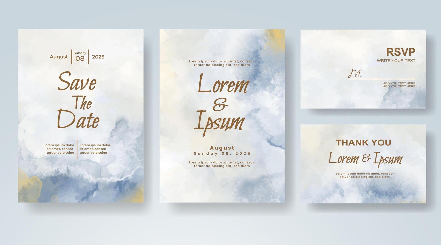 Modern RSVP card with subtle gradients for your date vector