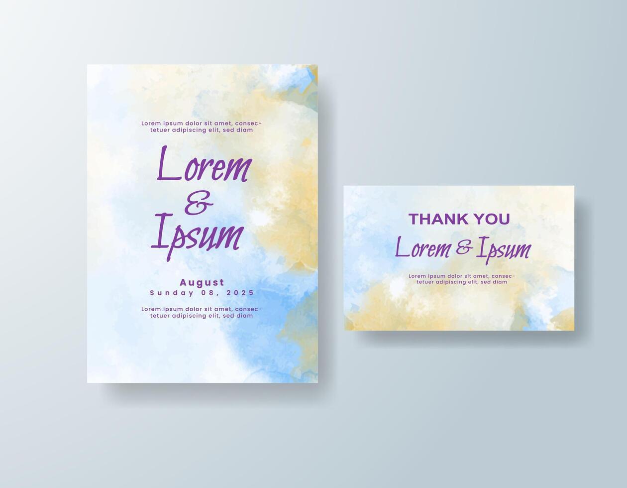 Greenery printable invitation with soft pastel tones vector