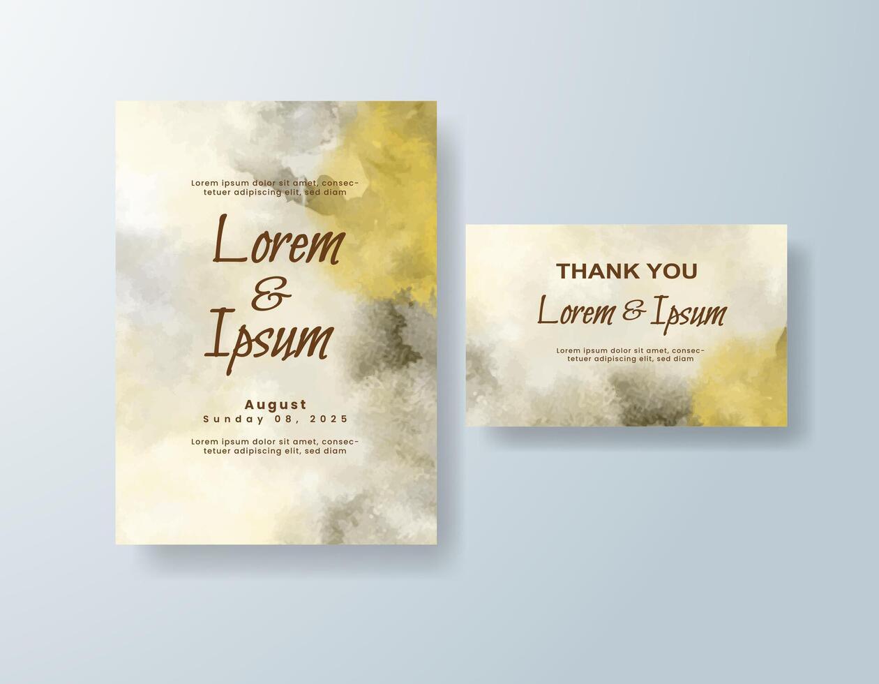 Tropical save the date card with delicate ink splashes color vector