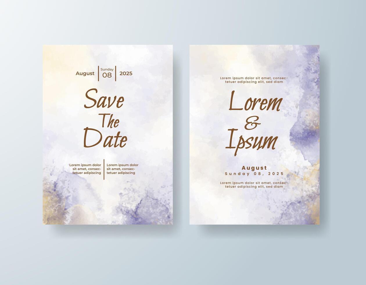 Vintage invitation suite with canvas texture vector