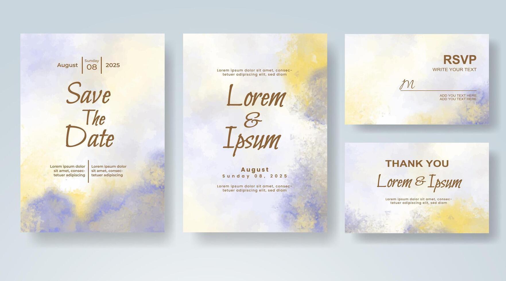 Minimalist invitation suite with transparent layers for you vector