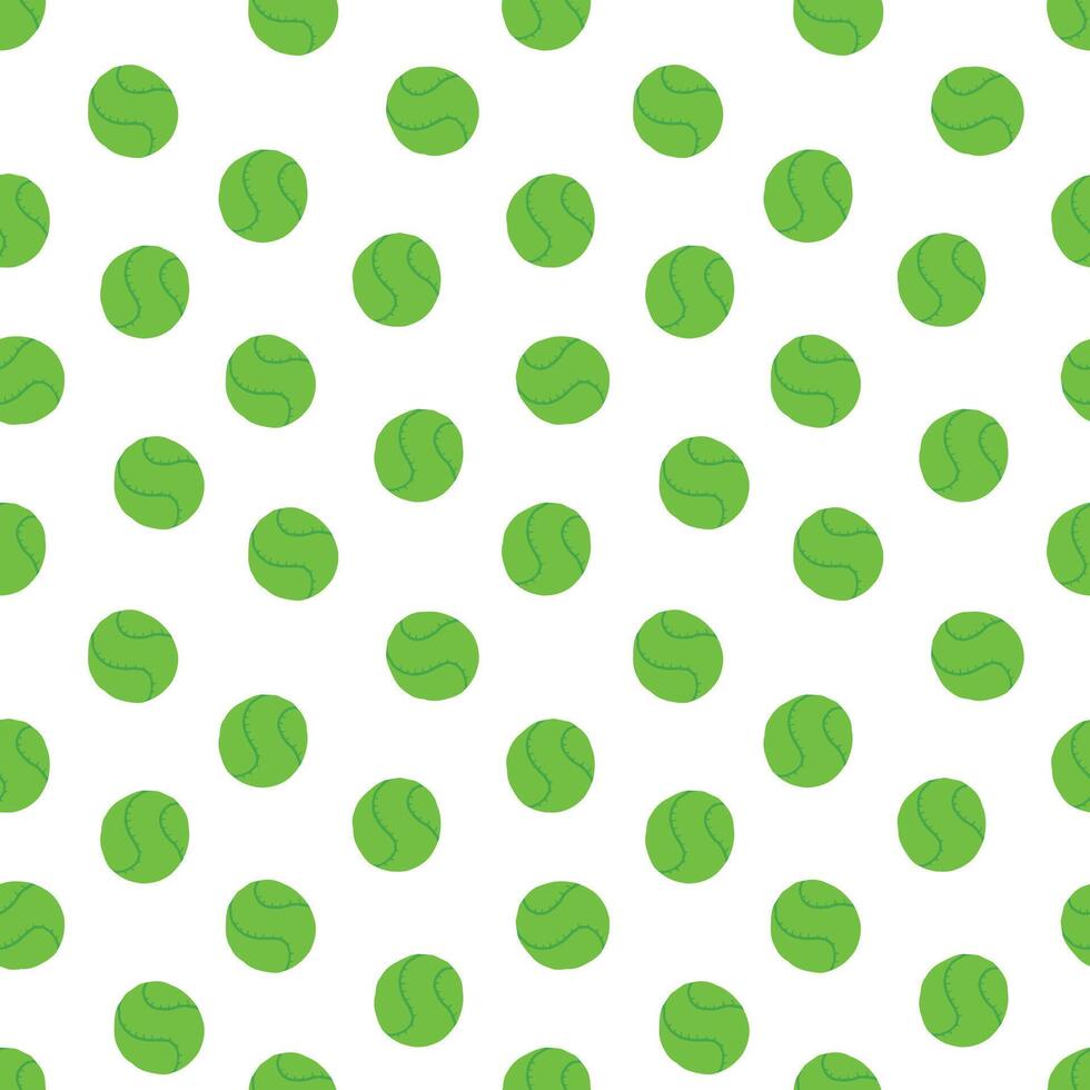 Seamless pattern with bright green tennis balls on white background. Concept of sports design, athletic equipment, playful sport-themed surface, active lifestyle vector