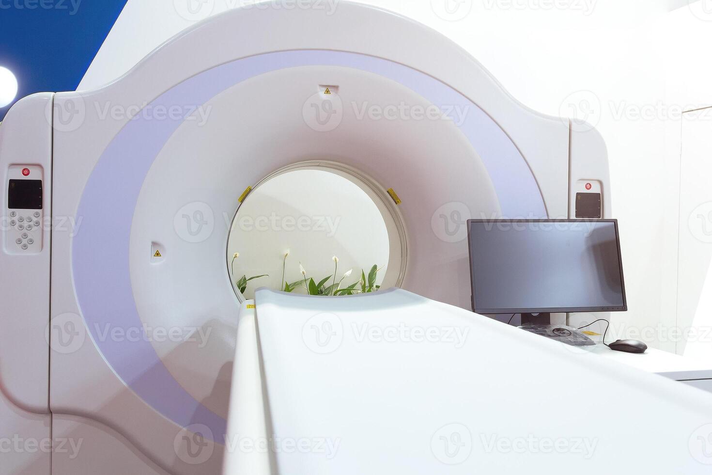 CT scanner in an oncology hospital. Medicine photo