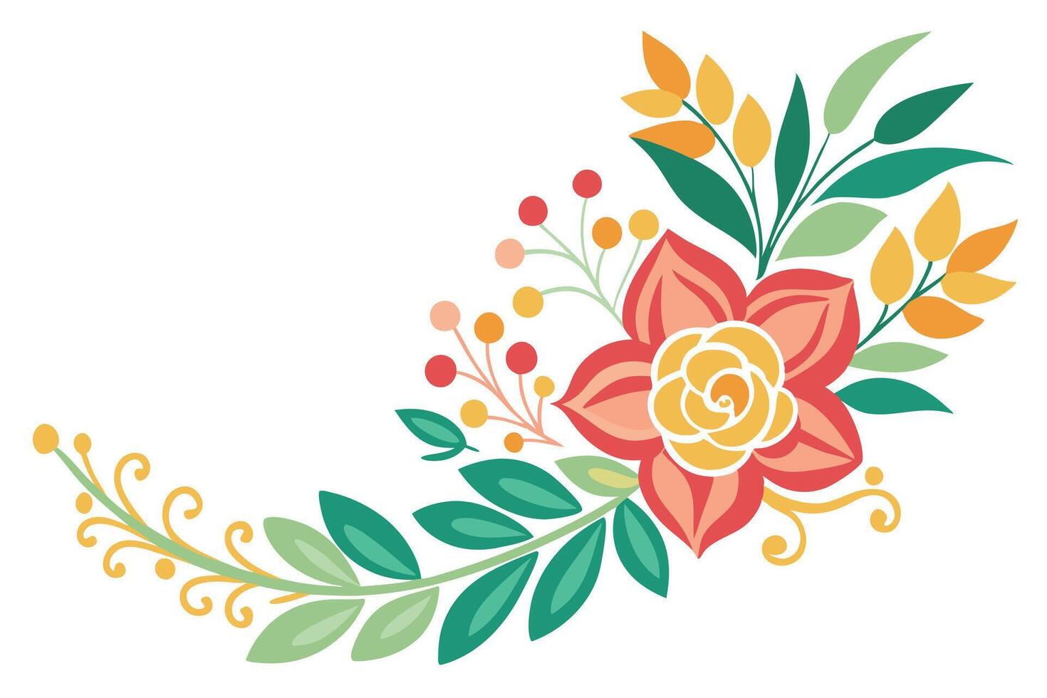 A floral design element isolated on white background illustration vector
