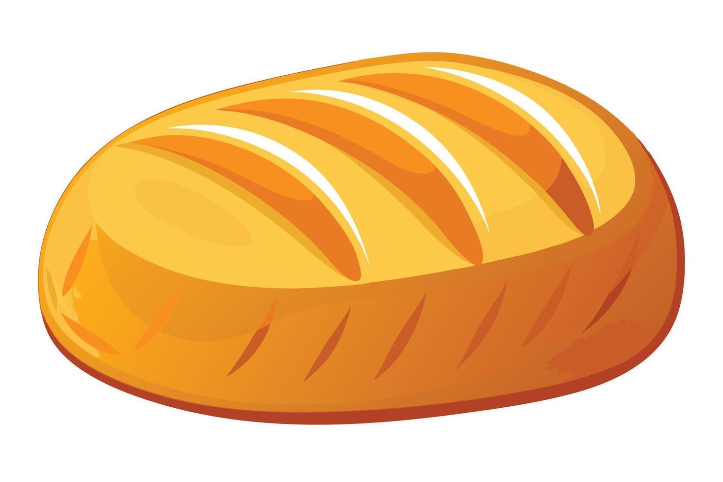 A cartoon style loaf of bread on a white background image vector