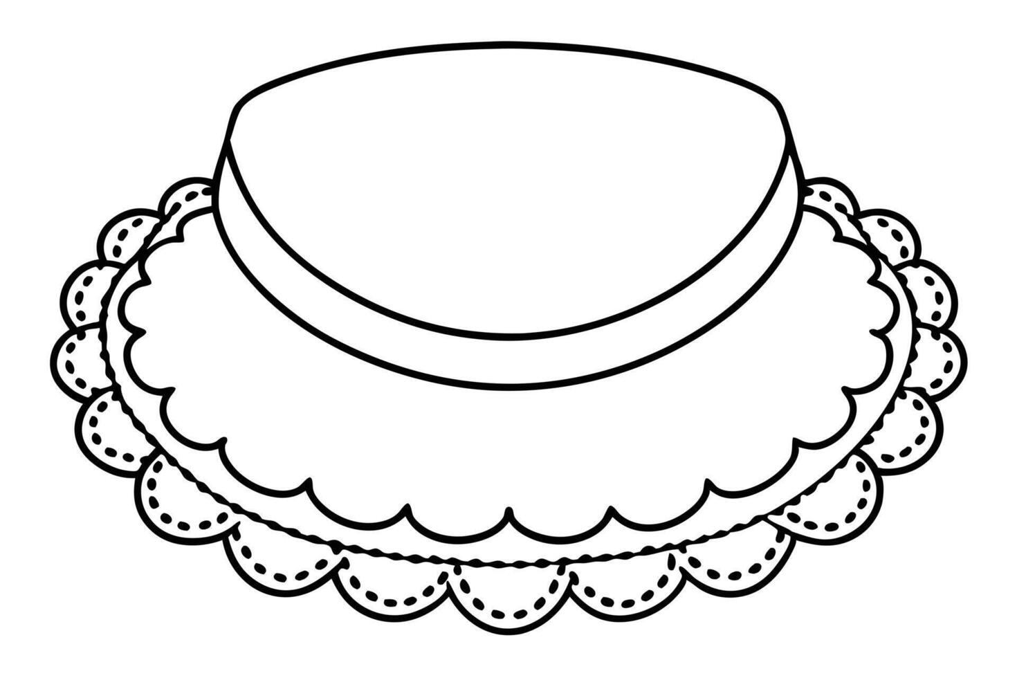 Baby bib with scalloped edge isolated on white background vector