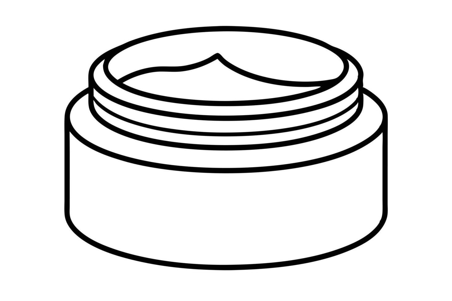 Illustration of a jar with a cream product on a white background vector
