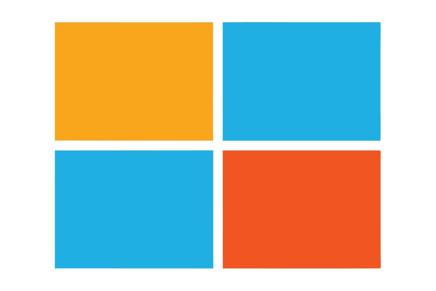 A simple graphic of four colored squares arranged in a window like formation vector