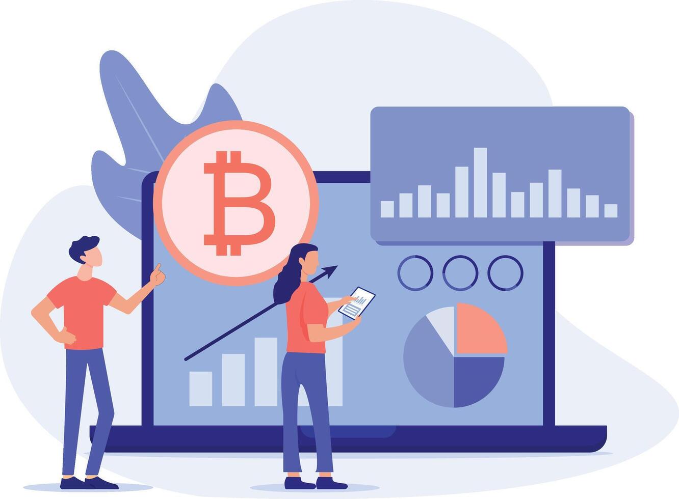 Technical Analysis Trader to Analyze Stock vector