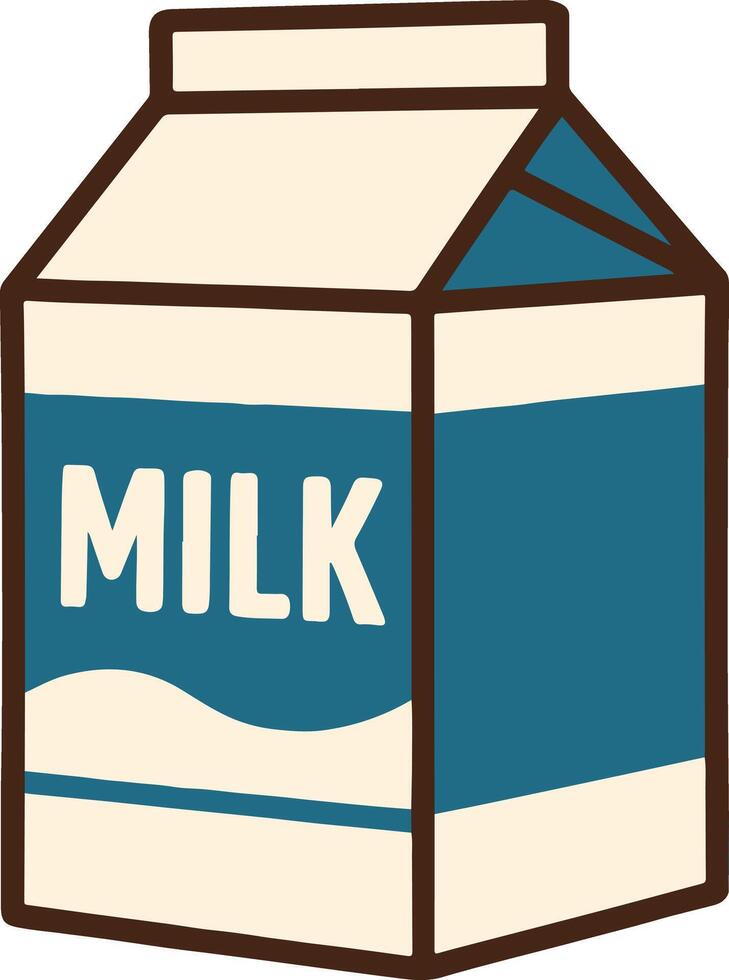Simple and Minimalistic Milk Carton Design vector