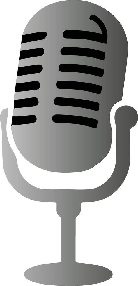 Classic Retro Microphone Illustration vector